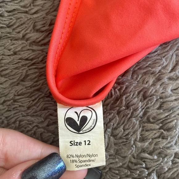 Red Ruffle Flower Bikini Size 12 - Picture 4 of 4